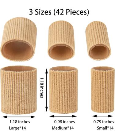 YEAJOIN Soft Gel Toe Sleeve Protectors 42PCS - Toe Cushion Tubes for Bunion, Hammer Toe, Corns, Blisters - 3 Sizes - Toe Spacers for Feet and Fingers - Buy Online on GoSupps.com