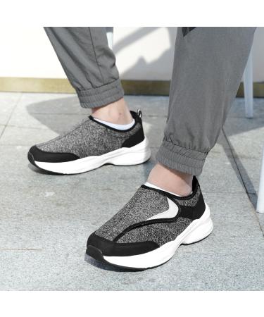 Ortho+rest Men's Diabetic Shoes for Swollen Feet | Arch Support Orthopedic Sneakers - Size 12 Black - Buy Online on GoSupps.com