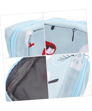 Buy Healeeved Aunts Towel-Storage Bag for Girls - Stylish Sky Blue Polyester Cosmetic Pocket - Perfect for First Period and Daily Use - 13x13x5cm - Buy Online on GoSupps.com