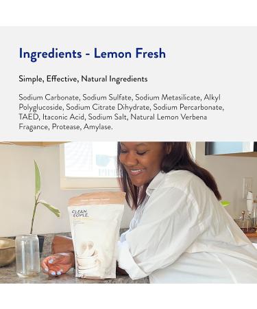 Plant-Based Lemon Dishwasher Pods - Residue-Free & Grease-Fighting - 60 Pack - Buy Online on GoSupps.com