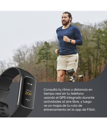 Fitbit Charge 5 Advanced Fitness & Health Tracker with Built-in GPS, Stress Management Tools, Sleep Tracking, 24/7 Heart Rate and More, Black/Graphite, One Size (S &L Bands Included) (Renewed) Graphite/Black - Buy Online on GoSupps.com