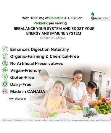 Organic Chlorella Probiotics Supplements - Chlorella Powder Capsules Broken Cell Wall Algae - 60 Vegan Hard Capsules Comparable to Chlorella tablet Organic Chlorella Capsuls for Ultimate Nutrition - Buy Online on GoSupps.com
