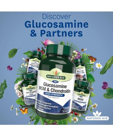 Natures Aid Glucosamine MSM Chondroitin with Vitamin C 90 Tablets - Buy Online on GoSupps.com