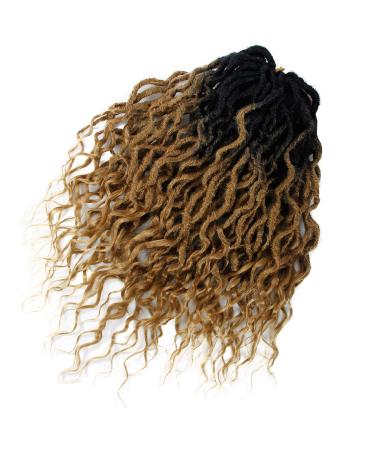 24 Inch Ombre Wavy Goddess Faux Locs Crochet Hair Extensions (6Packs) - #1B/27 - Buy Online on GoSupps.com