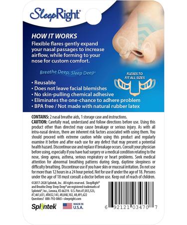 SleepRight Intra-Nasal Breathe Aids 2 Pack - Improve Breathing and Sleep Quality - Buy Online on GoSupps.com
