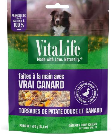 VitaLife 400 g Sweet Potato & Duck Twists All Natural Dog Treats - Buy Online on GoSupps.com