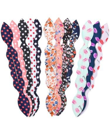 12 Pieces Rabbit Ear Sponge Donut Holder Hair Bun Maker Bun Curler Cute Bunny Ear Hair Accessories for Women Girls Hair Styling Bun Ponytail French Twist