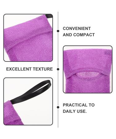 Buy Purple Nylon Bath Bag with Shampoo & Soap Scrubber | International Shipping Available - Buy Online on GoSupps.com