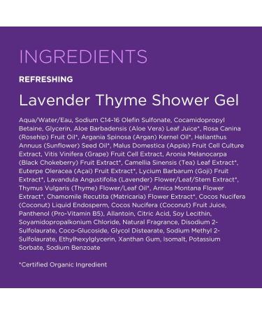 Andalou Naturals Lavender Thyme Refreshing Shower Gel 8.5 Fluid Ounce floral - Buy Online on GoSupps.com