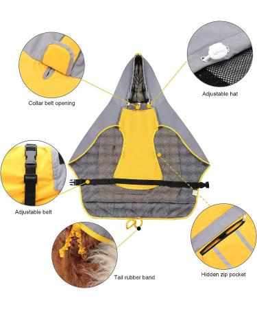 Ownpets Foldable Dog Raincoat | Adjustable Waterproof Pet Jacket with Reflective Straps | Lightweight & Storage Pocket | for Small Dogs & Puppies - Buy Online on GoSupps.com