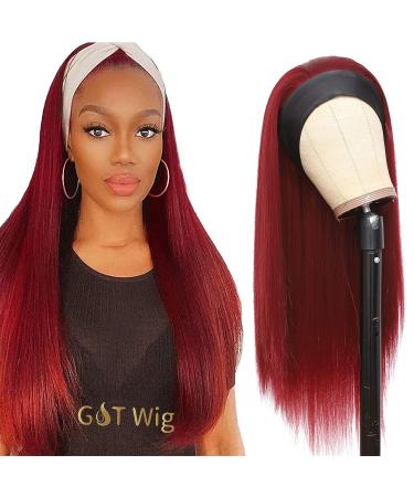 G&T 24 Inch Red Headband Wig for Black Women - Heat Resistant Synthetic Glueless Wig for Daily & Party Use - Buy Online on GoSupps.com