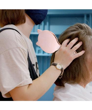 FRCOLOR Hair Paddle Detangler Cute Styling Brush Gold Women Brushes Shape Static Portable Shampoo Cartoon Grooming Tool Girls Head Ears No Handle Shaped - Buy Online on GoSupps.com