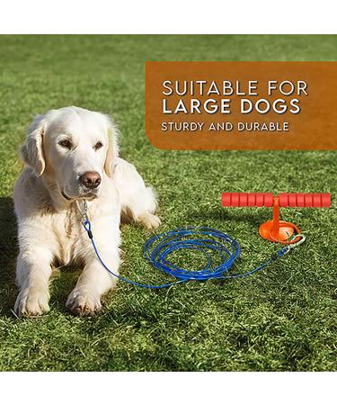 Sliridog Dog Patch - Strongest Dog Anchor for Large Dogs | Safely Holds Up to 90 kg | Ideal for Courtyard Beach Camping - Sunset Chevron Design (Orange/Evening Red) - Buy Online on GoSupps.com