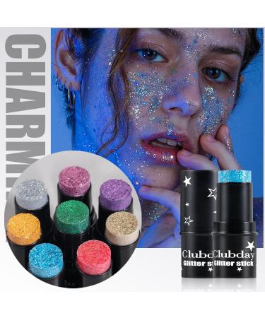 INTEROOKIE Glitter Eyeshadow Stick - 8 Shiny Colors Multifunctional Face Makeup for Stage Performance and Daily Wear (6) - Buy Online on GoSupps.com