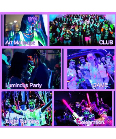 UV Black Light Face Paint - Glow in the Dark Body Paint for Parties Clubs and Cosplay - Multicolor Makeup - Buy Online on GoSupps.com