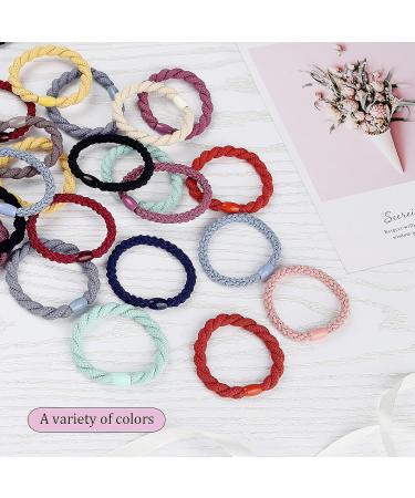 Tyfthui 32 Pcs Hair Ties for Thick Hair | Elastic Bands Ponytail Holders & Bracelets - No Damage, No Crease | Women & Girls - Buy Online on GoSupps.com