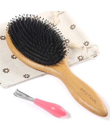 BESTOOL Hair Brush, Boar Bristle Hair Brushes for Women men Kid, Boar & Nylon Bristle Brush for Wet/Dry Hair Smoothing Massaging Detangling, Everyday Brush Enhance Shine & Health