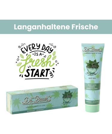  Dr. Bauer's Dr. Bauer's Fruits of Love Mint Kiss Toothpaste 90ml (Fluoride Free) - Buy Online on GoSupps.com