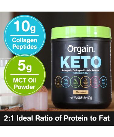 Orgain Keto Collagen Protein Powder Chocolate (0.88lb) Organic Vegan Protein Powder Creamy Chocolate Fudge (2.03lb) - Buy Online on GoSupps.com