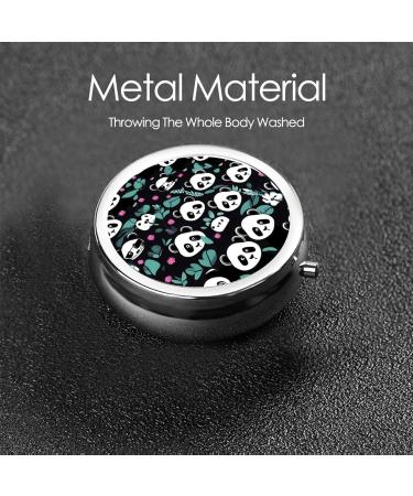 Panda Cute Face Round Pill Box - 3 Compartment Travel Organizer for Easy Medication Storage - Buy Online on GoSupps.com