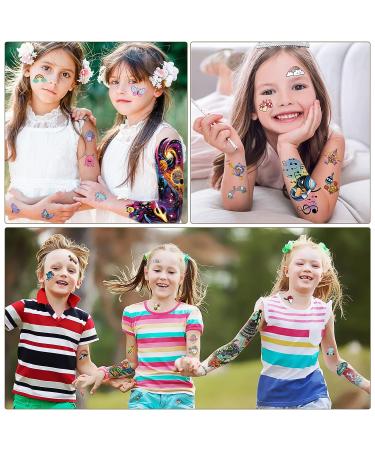 Kids Full Arm Temporary Tattoo Set - 52 Sheets, Waterproof & Realistic Designs for Children's Day Gift - Astronaut, Dinosaur, Shark, Unicorn, Butterfly Themes for Boys and Girls - Buy Online on GoSupps.com