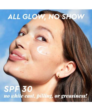Glow Recipe Dew Shield Korean Face Sunscreen SPF 30 - Hydrating Moisturizer & Dewy Lightweight Sunscreen - Formulated with Broad Spectrum UV Protection with No White Cast or Pilling (15ml) - Buy Online on GoSupps.com