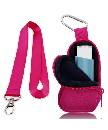 LeoTube Holder Neoprene Travel Case for Asthma Inhaler Handy Mini Bag for Inhaler for Adults and Kids Inhaler Not Included (Hot Pink) - Buy Online on GoSupps.com