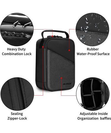 Smell Proof Bag with Lock | Odor Proof Stash Box & Pouch | Travel Storage Case | Birthday Gift for Men/Women - Black - Buy Online on GoSupps.com