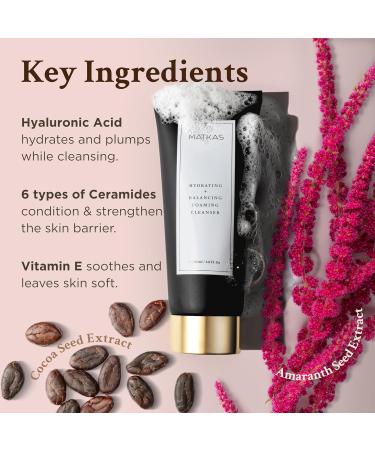 MATKAS Korean Facial Cleanser with Cocoa Seed Extract 6.8 Fl. Oz. - Low pH Hydrating Korean Skin Care Foaming Face Wash for Dry Skin Face Makeup Remover Cleanser for Sensitive Oily Skin + Ceramides - Buy Online on GoSupps.com