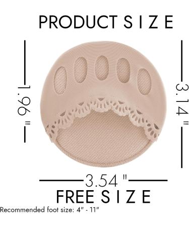 Marron Smith Women Metatarsal Pads & Ball of Foot Cushions Lace Socks 2 Pairs (Beige) - Buy Online on GoSupps.com