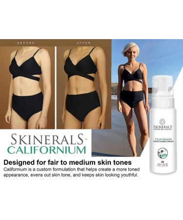 Skinerals Californium Self Tanner Mousse with Application Mitt - Natural Sunless Tanning Solution - Buy Online on GoSupps.com