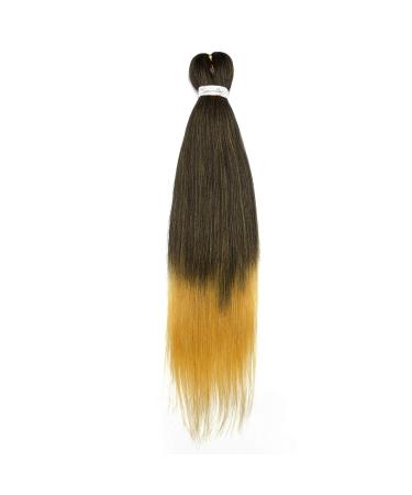 Buy SEGO 6 Packs EZ Braids Hair Extensions | 26 Inch Kanekalon Synthetic Crochet Hair - Natural Black & Yellow Brown - Buy Online on GoSupps.com
