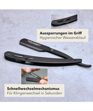 St rtebekker Straight Razor Set - Handmade Leather Case Alaunstift 10 Blades - Premium Quality Wet Shaving Gift Idea - Buy Online on GoSupps.com