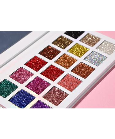 YNZON Eyeshadow Palette: 18 Color Longlasting Glitter, Shimmer Metallic Sparkle Eye shadow Pallet - Perfect Christmas Gift for Women and Girls - Buy Online on GoSupps.com