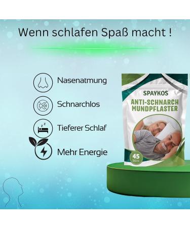Buy Spaykos Anti-Schnarch Mouthpasters (90 pcs) - Ultimate Snoring & Teeth Grinding Solution for Relaxing Sleep Ideal for Beard Carriers - Buy Online on GoSupps.com