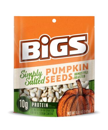 BIGS Simply Salted Homestyle Roast Pumpkin Seeds, Keto Friendly Snack, Low Carb Lifestyle, 5 oz Bag