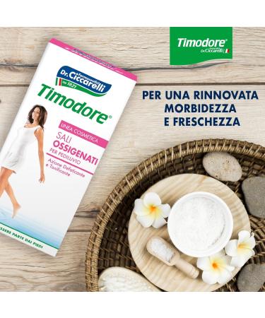 Timodore Oxygen Salt Mix | Refreshing Essential Oils for Tired Legs & Feet | 100% Made in Italy | Dermatologically Tested | 400g - Buy Online on GoSupps.com
