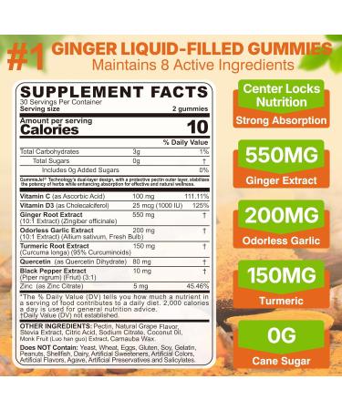 LILICARE Ginger Chews Gummies for Nausea + Collagen Peptides Soft Chews 3000mg for Women & Men - Buy Online on GoSupps.com