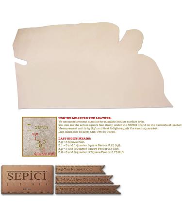 Sepici Full Grain Veg Tan Single Shoulder (Craftsman Grade) - 2.5-4 ft | High Quality Leather for Craftsmen - Buy Online on GoSupps.com