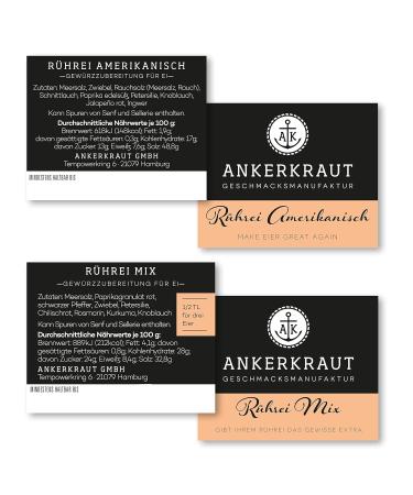 Ankerkraut Scrambled Egg Spice Set - 6 Exotic Seasonings for Perfect Egg Dishes | Ideal Gift for Any Occasion - Buy Online on GoSupps.com