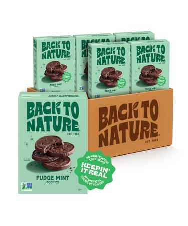 Back to Nature - Fudge Mint Cookies - Real Ingredients like Wheat Flour - Vegan, Non-GMO - Seriously Tasty Snacking - 5.5 Ounce (Pack of 6)