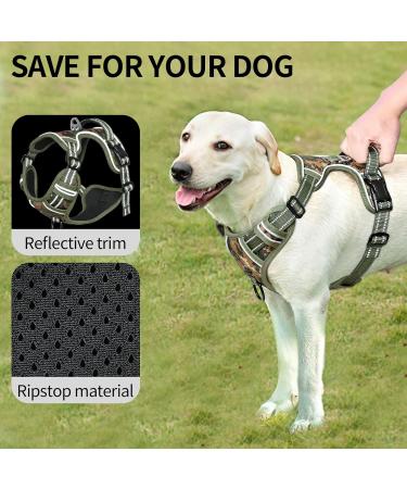Shop Heele Dog Crockery & Camouflage Padded No-Pull Harness for Medium Dogs | Adjustable & Reflective Dog Accessories - Buy Online on GoSupps.com