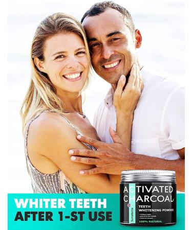 Sunatoria Activated Charcoal Teeth Whitening Powder - Coconut Teeth Whitener for Healthier, Whiter Smile - UK Made, Improved Formula - Buy Online on GoSupps.com