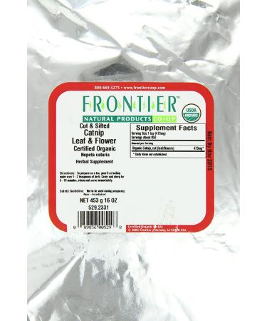 Frontier Co-Op Organic Catnip Leaf & Flower - 1lb Bulk Bag | Cut & Sifted - Buy Online on GoSupps.com