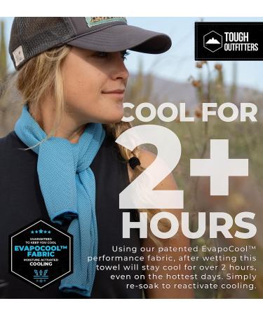Light Blue Cooling Towel - Sweat Rag for Gym, Running, Golf & Yoga - Head & Neck Wraps for Hot Weather - Skin Cancer Foundation Recommended - Buy Online on GoSupps.com