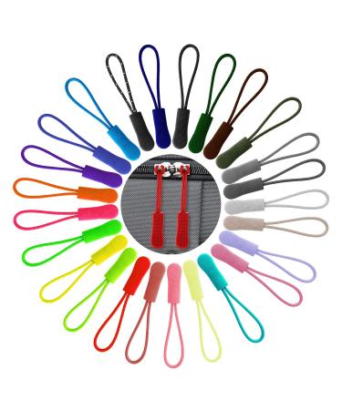 Aster 50 pieces of zipper Extrolance Zipper Pulls nylon replacement zipper anti-slip zipper Extreme Pendant for backpack clothing sportswear zipper hooks 25 colors - Buy Online on GoSupps.com