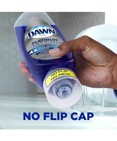 Dawn EZ-Squeeze Platinum Dishwashing Liquid Dish Soap Refreshing Rain Scent 535 ml (Pack of 3) + Dawn Non-Scratch Kitchen DIsh Sponges (Pack of 2) 321 ml (Pack of 5) - Buy Online on GoSupps.com