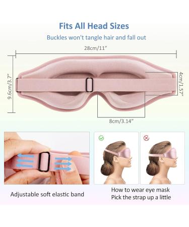 Shop 3D Sleep Mask for Women - Comfortable & Breathable Eye Mask in Pink | Lightweight No Pressure Ideal for Adults & Kids - Buy Online on GoSupps.com