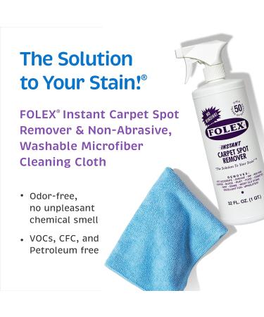 Buy FOLEX Instant Carpet Spot Removers (32 oz) & Reusable Microfiber Cloths - Black Swan Distributors | Household Stain Treater Kit - Buy Online on GoSupps.com