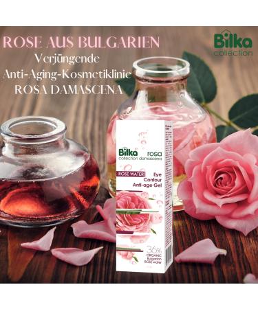 Bilka Collection Pink Damascena Anti-Aging Eye Cream Gel | Natural Eye Care for Wrinkles & Dark Circles | 25 ml - Shop Internationally! - Buy Online on GoSupps.com